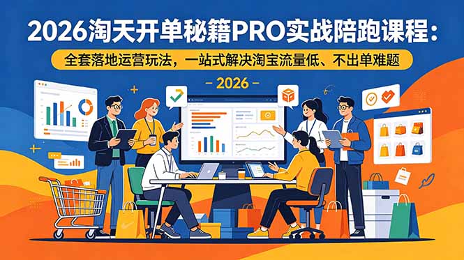 2026淘天开单秘籍PRO实战陪跑课程-更新：全套落地运营玩法，一站式解决淘宝流量低、不出单难题-2ripyou