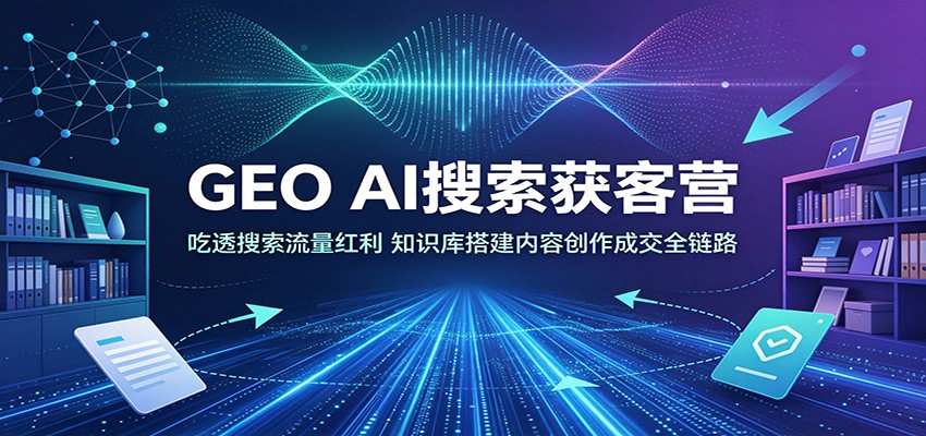 GEO AI搜索获客营：吃透搜索流量红利，知识库搭建内容创作成交全链路-2ripyou
