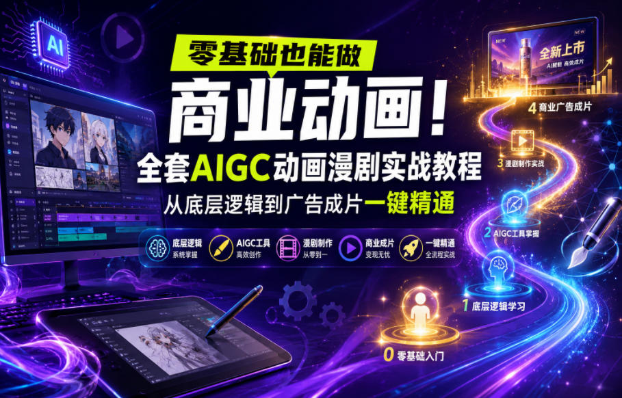 零基础也能做商业动画！全套AIGC动画漫剧实战教程，从底层逻辑到广告成片一键精通(更新0715)-2ripyou