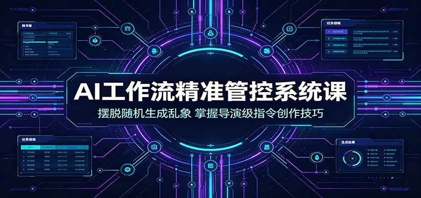 AI工作流精准管控系统课：摆脱随机生成乱象，掌握导演级指令创作技巧-2ripyou