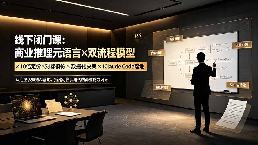 线下闭门课：商业推理元语言×双流程模型×10倍定价×对标模仿×数据化决策×Claude Code落地，击穿认知盲区-2ripyou