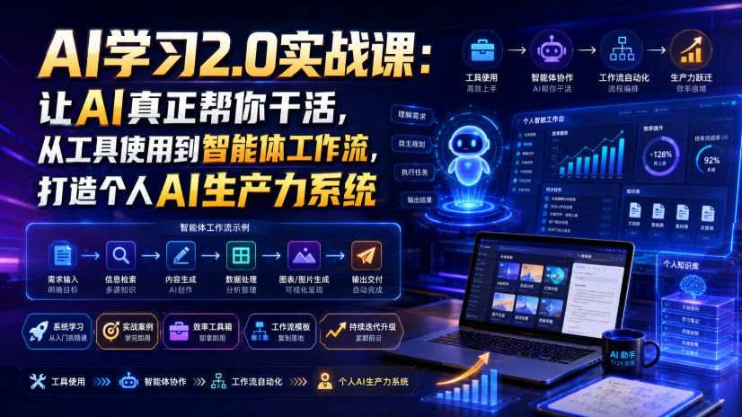 AI学习2.0实战课：让AI真正帮你干活，从工具使用到智能体工作流，打造个人AI生产力系统-2ripyou