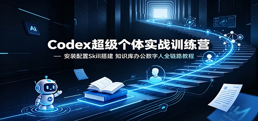 Codex超级个体实战训练营：安装配置Skill搭建，知识库办公数字人全链路教程-2ripyou