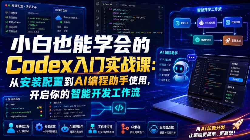 小白也能学会的Codex入门实战课：从安装配置到AI编程助手使用，开启你的智能开发工作流-2ripyou
