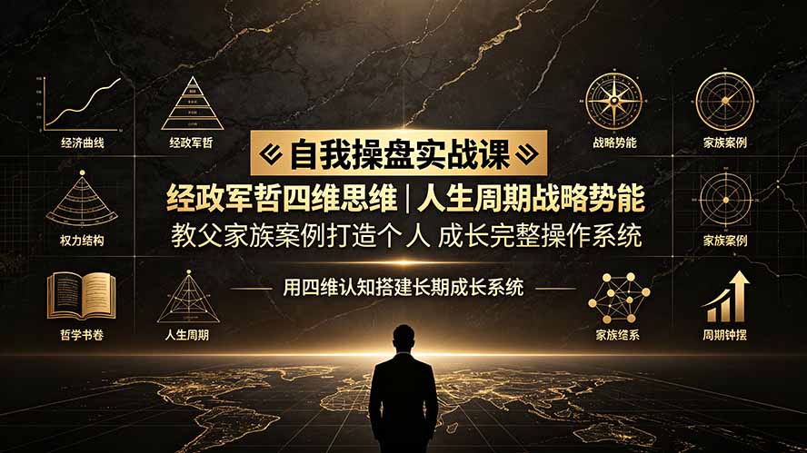 自我操盘实战课：经政军哲四维思维｜人生周期战略势能｜教父家族案例打造个人成长完整操作系统-2ripyou