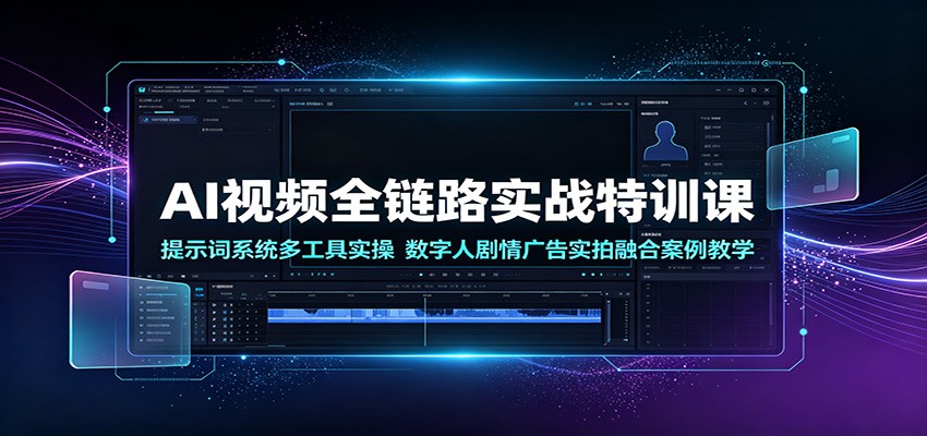 AI视频全链路实战特训课：提示词系统多工具实操，数字人剧情广告实拍融合案例教学-2ripyou
