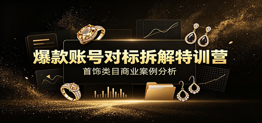爆款账号对标拆解特训营：首饰类目商业案例分析，配套完整资料内容-2ripyou