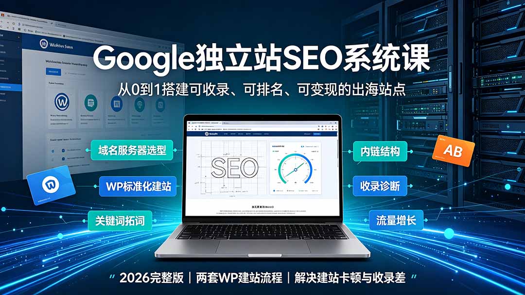 Google独立站SEO-7月系统课：出海基建×WordPress建站×AI内容生产×站内外优化×Search Console×AdSense变现-2ripyou