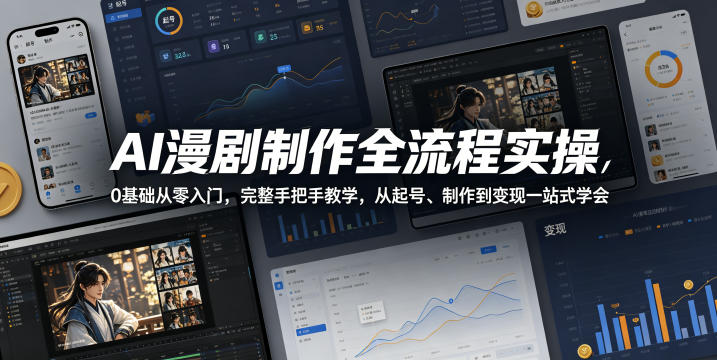 AI漫剧制作全流程实操，0基础从零入门，完整手把手教学，从起号、制作到变现一站式学会(更新)-2ripyou