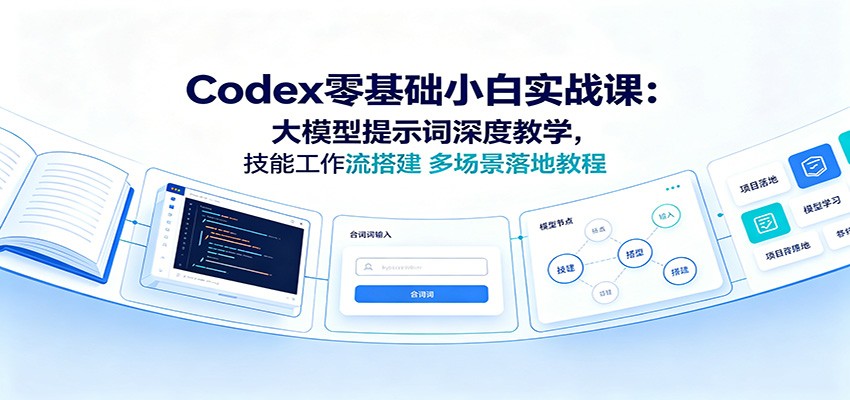 Codex零基础小白实战课：大模型提示词深度教学，技能工作流搭建多场景落地教程-2ripyou