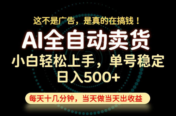 这不是广告，是真的在搞钱！当天做，当天变现，单号日入稳定500+，长期稳定可做！【揭秘】-2ripyou