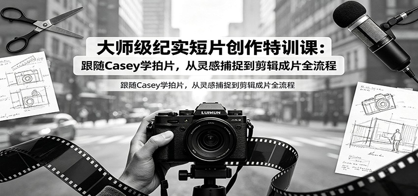 大师级纪实短片创作特训课：跟随Casey学拍片，从灵感捕捉到剪辑成片全流程-2ripyou