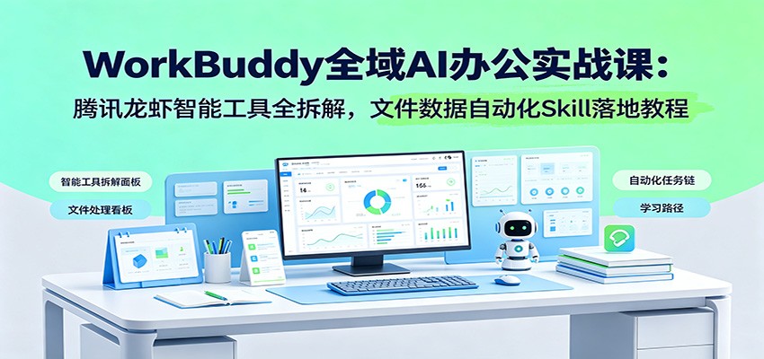 WorkBuddy全域AI办公实战课：腾讯龙虾智能工具全拆解，文件数据自动化Skill落地教程-2ripyou