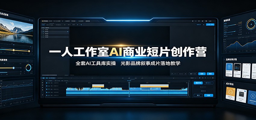 一人工作室AI商业短片创作营：全套AI工具库实操，光影品牌叙事成片落地教学-2ripyou