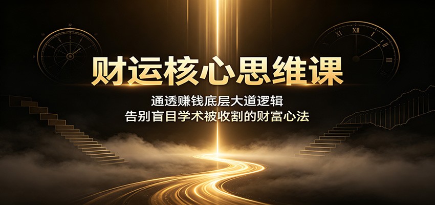 财运核心思维课：通透赚钱底层大道逻辑，告别盲目学术被收割的财富心法-2ripyou