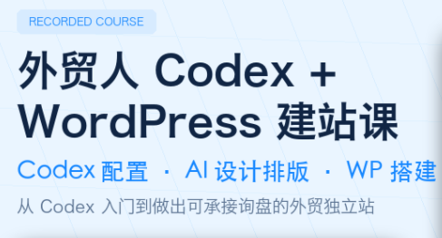 外贸人Codex + WordPress建站课-2ripyou