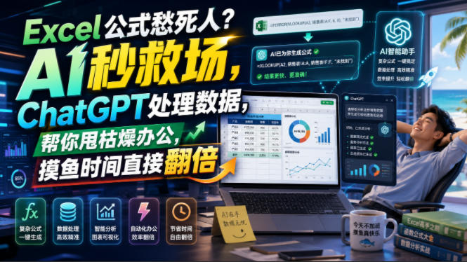 Excel公式愁死人？AI秒救场，ChatGPT处理数据，帮你甩枯燥办公，摸鱼时间直接翻倍【原创双语字幕】-2ripyou