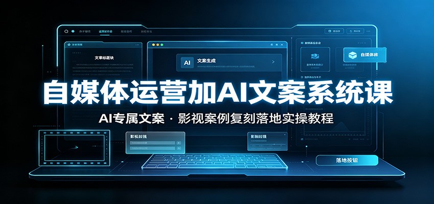自媒体运营加AI文案系统课：：AI专属文案，影视案例复刻落地实操教程-2ripyou