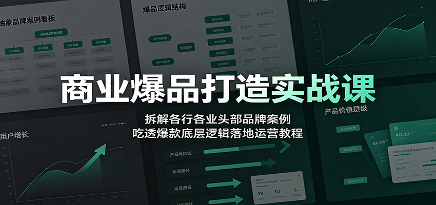 商业爆品打造实战课：拆解各行各业头部品牌案例，吃透爆款底层逻辑落地运营教程-2ripyou