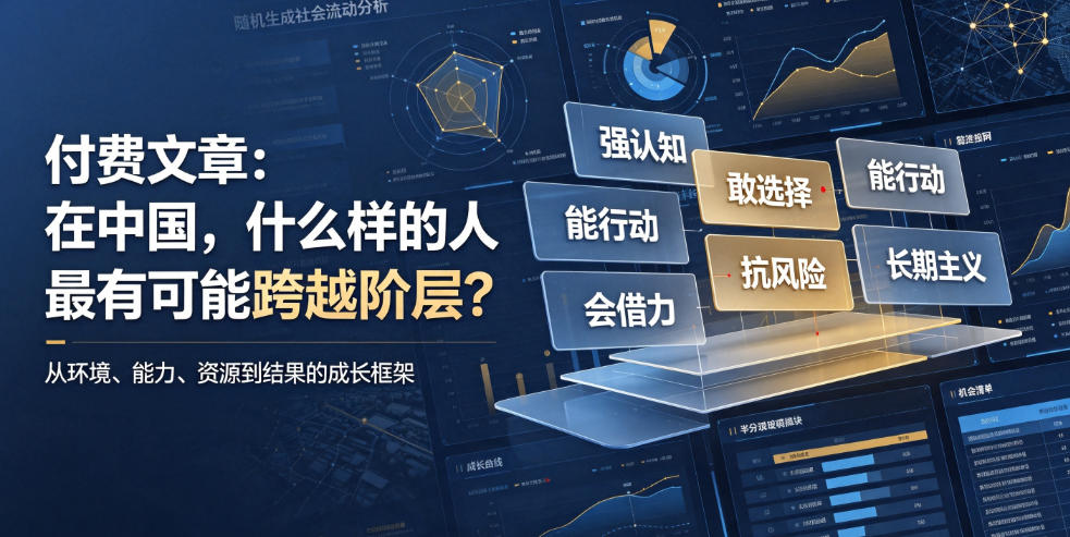 付费文章：在中国，什么样的人最有可能跨越阶层？-2ripyou