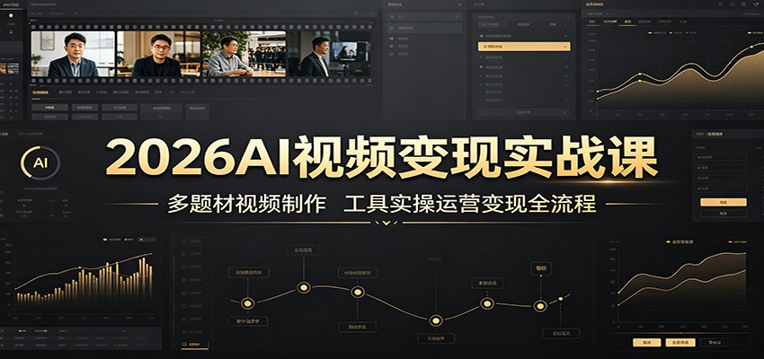 2026AI视频变现实战课：多题材视频制作，工具实操运营变现全流程-2ripyou