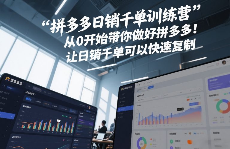 拼多多日销千单训练营，从0开始带你做好拼多多，让日销千单可以快速复制(更新26年7月)-2ripyou