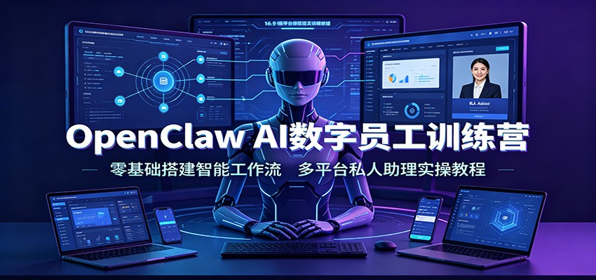 OpenClaw AI数字员工训练营：零基础搭建智能工作流，多平台私人助理实操教程-2ripyou