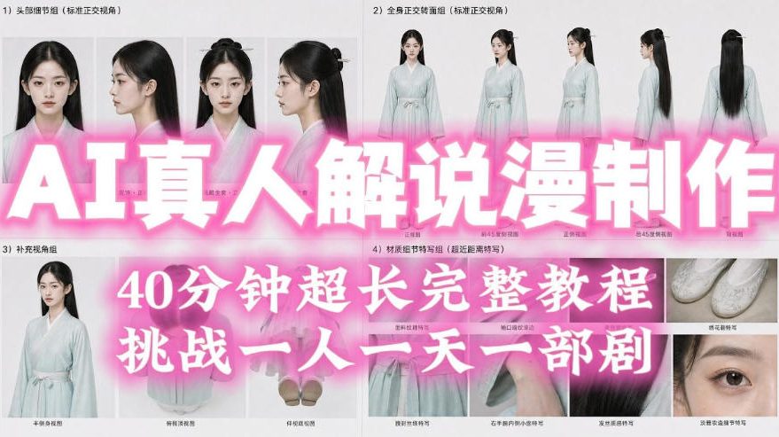 2026年AI真人解说漫剧自动批量化制作教程，40分钟超长完整，自动批量化制作，挑战一人一天一部剧！-2ripyou