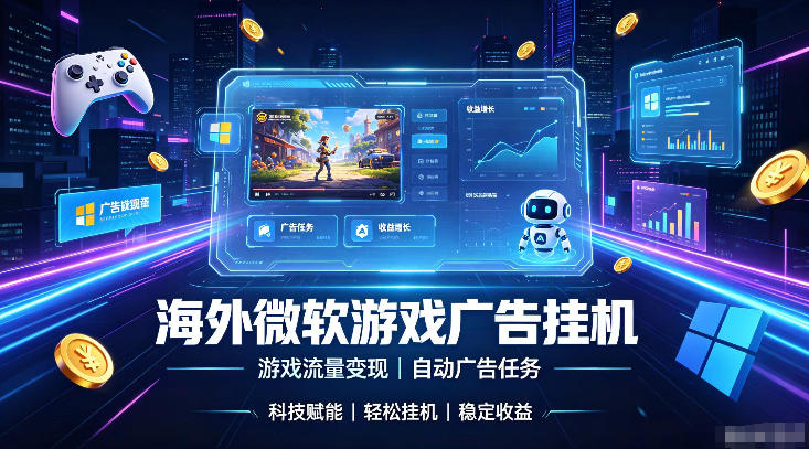 海外游戏广告自动挂G，轻资产海外副业风口，单设备稳定产出500+【揭秘】-2ripyou